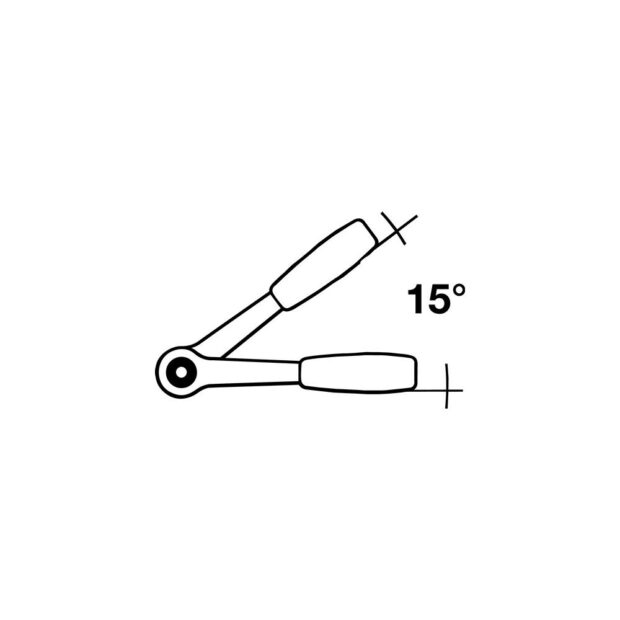 GEDORE Lever-action reversible ratchet 2093 U-10 1/4 inch 24 teeth reverse lever - Image 4