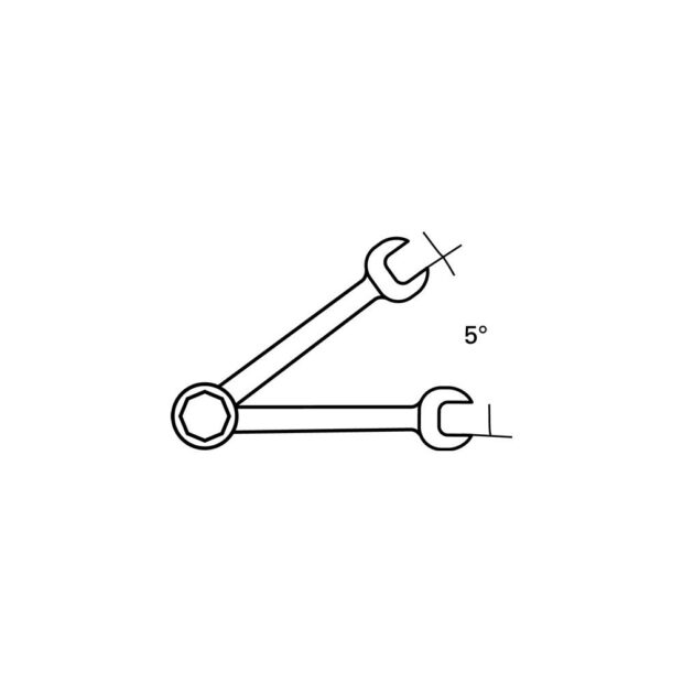 PROMAT Open-end ring ratchet spanner  width across flats 9 mm length 143 mm straight - Image 2