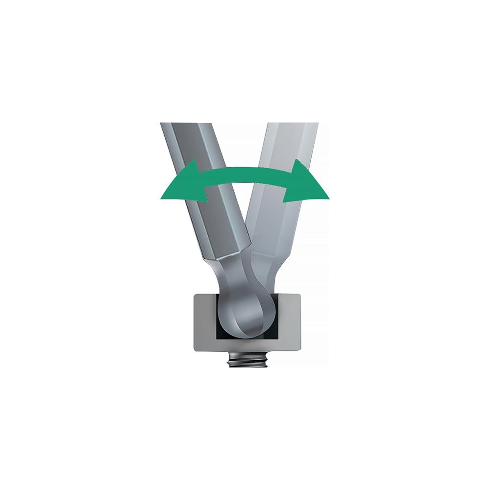 WERA Allen key set 950 PKL 7 -part plastic container AF 1.5-6 mm ball end long alloyed tool steel - Image 3