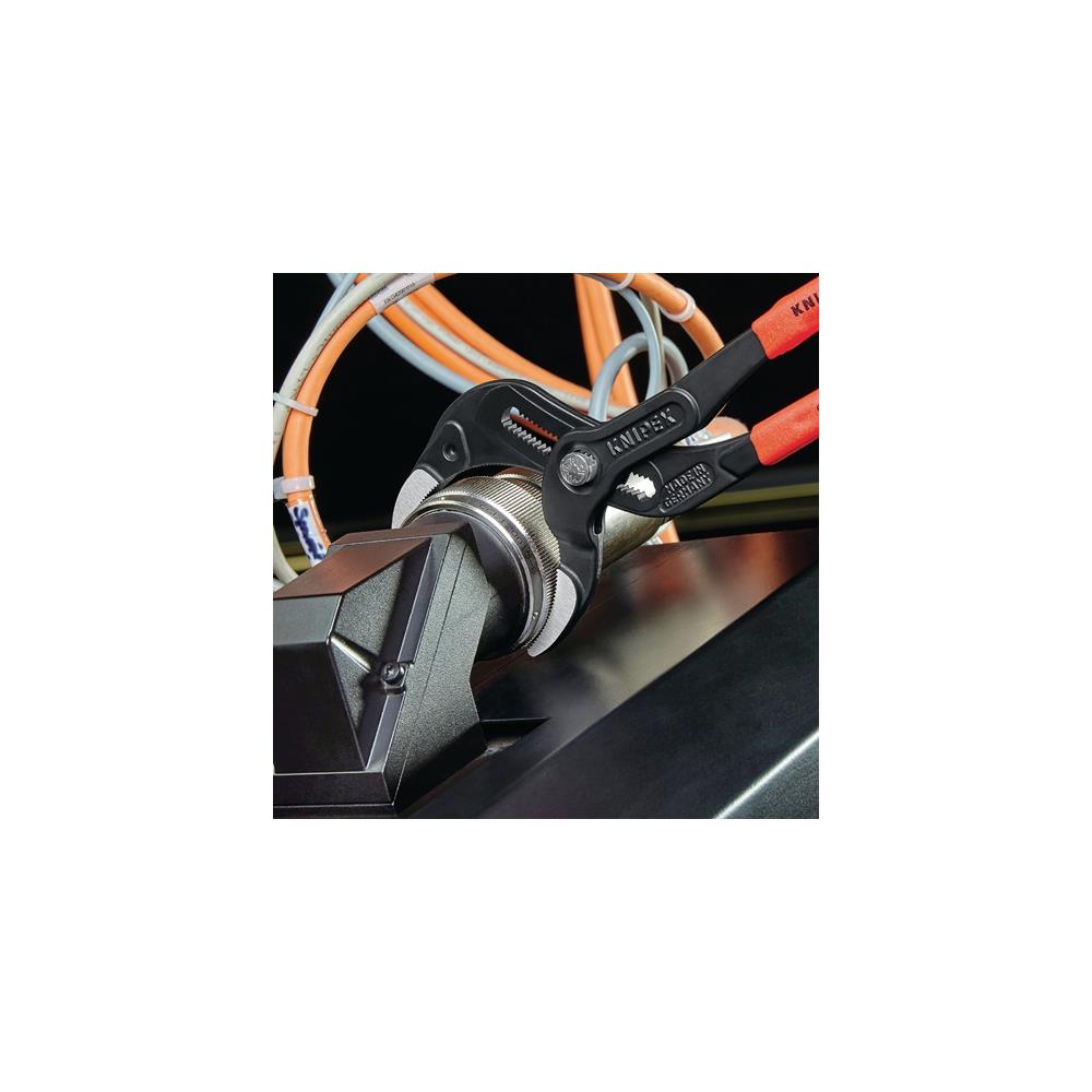 KNIPEX Siphon/connector pliers length 250 mm clamping width 10-75 mm black atramentised with plastic jaws - Image 4