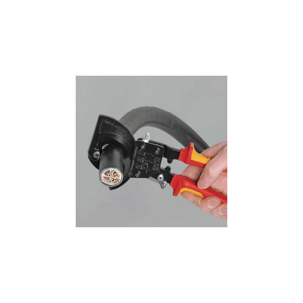KNIPEX Cable cutter overall L 250 mm max. 32 (240 mm²) mm multi-component handles VDE - Image 5