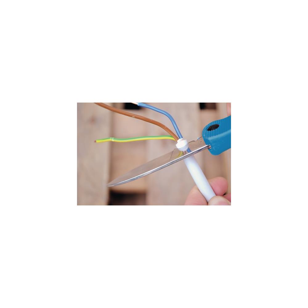 PROMAT Cable/electrical knife length 190 mm blade length 80 mm 1-part, folding plastic - Image 2