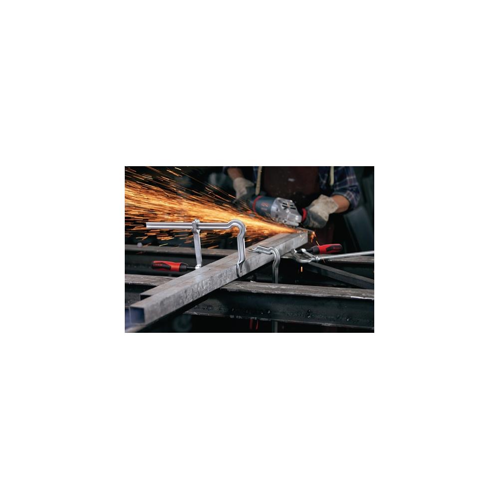 BESSEY All-steel screw clamp OMEGA clamping width 160 mm radius 80 mm 2-component handle - Image 3