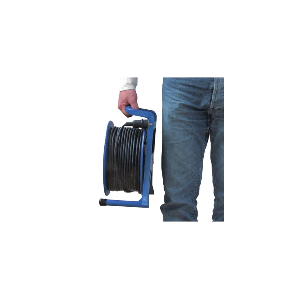 JUMBO Cable reel 40 m H07RN-F 3 x 2.5 mm² 4 sockets with earthing contact solid plastic IP54 - Image 2