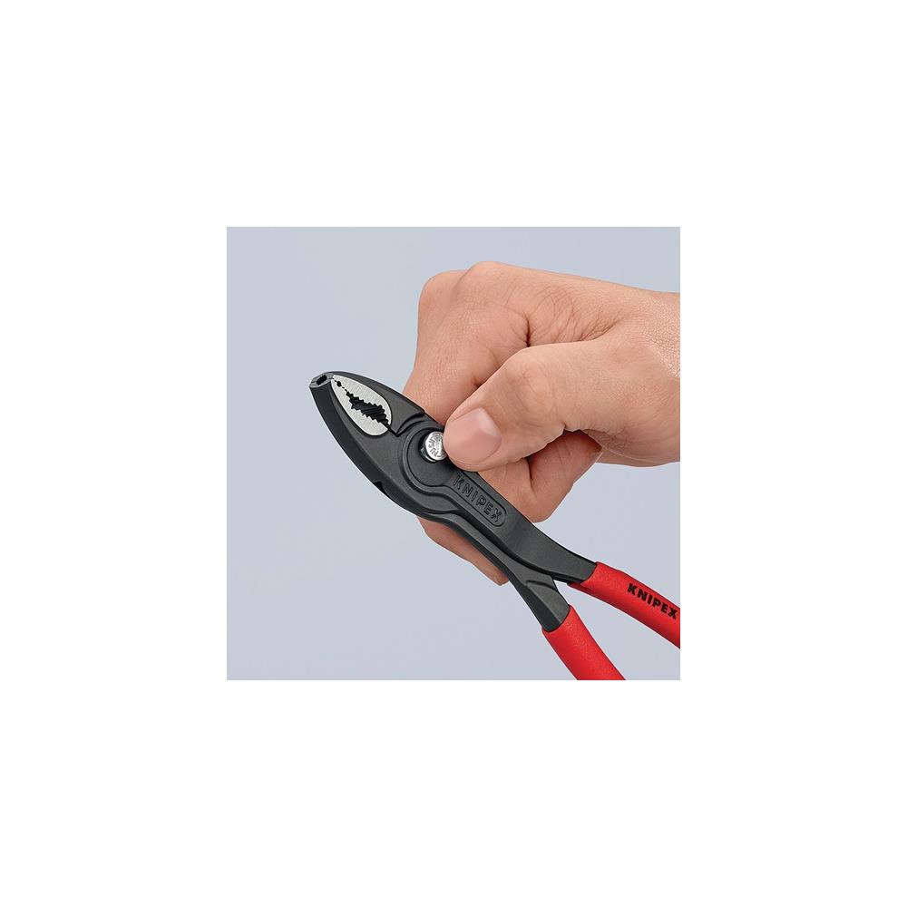 KNIPEX Front grip tongs TwinGrip length 200 mm polished multi-comp.handles black atramentised - Image 3