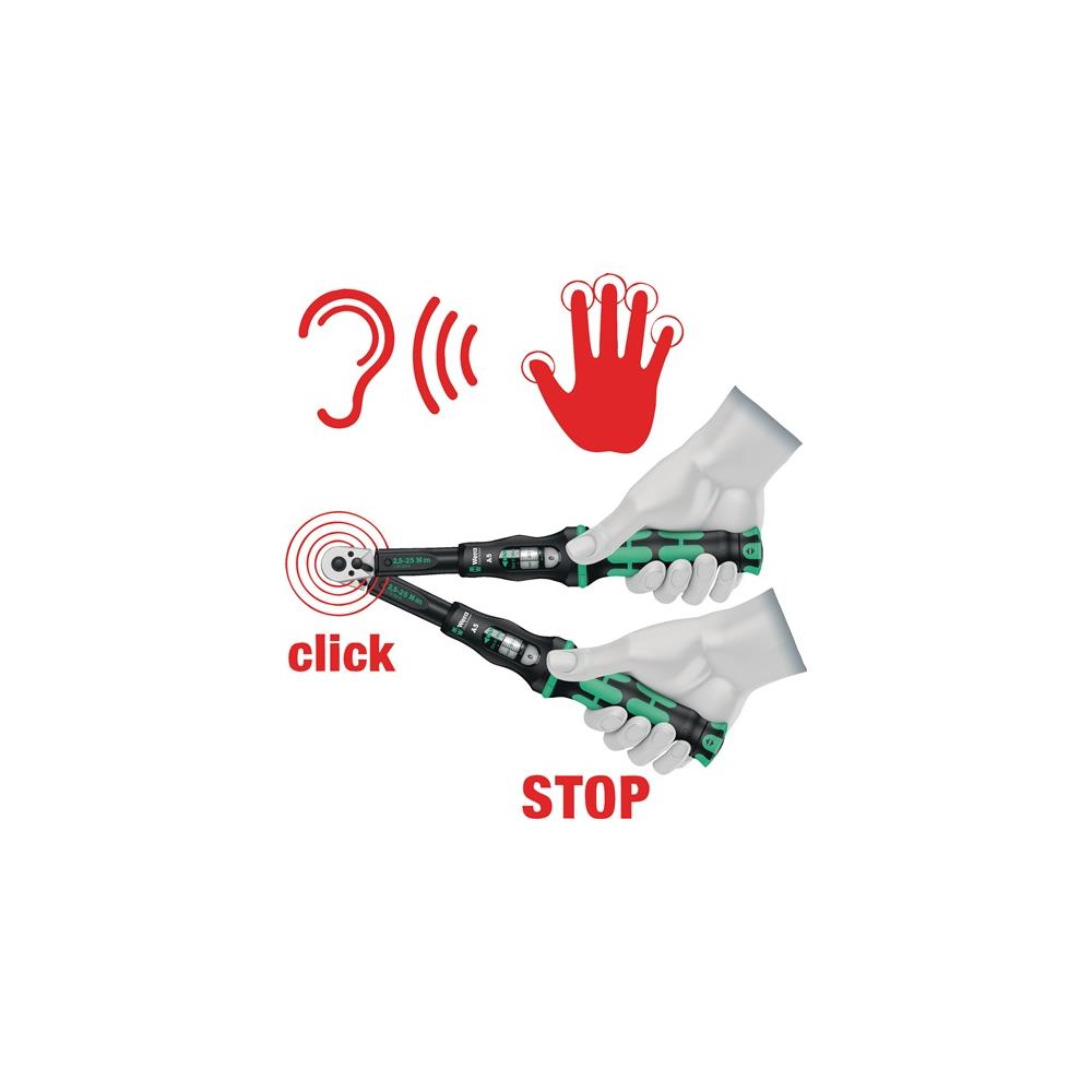 WERA Torque spanner Click-Torque C 2 1/2 inch 20-100 Nm Lever-action reversible ratchet 45 teeth - Image 7