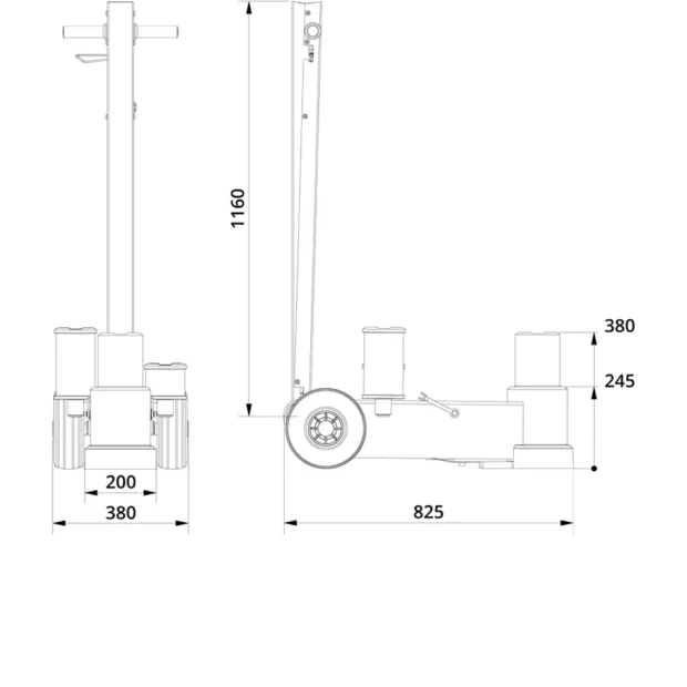 AIR HYDRAULIC JACK WITH EXTREMELY HIGH LIFTING CAPACITY - Image 2