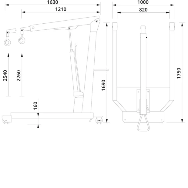 HYDRAULIC WORKSHOP CRANE - Image 2